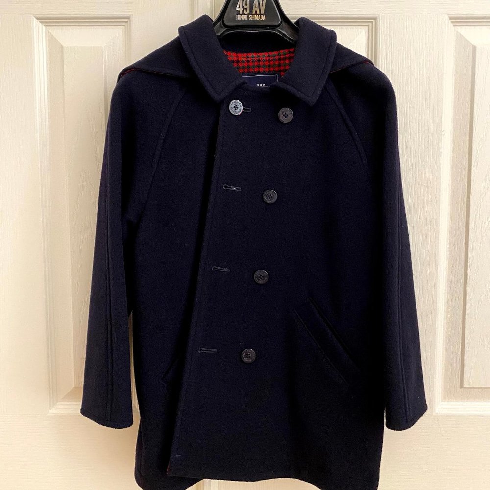 Navy Wool Kids Coat